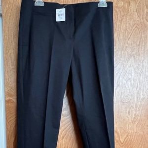 J JILL Front Zip Cotton/Spandex Pants, Sz12P, Black